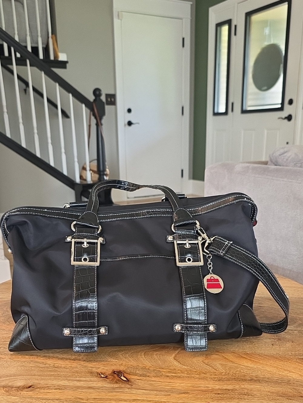 Kathy Van Zeeland Black Weekender Bag